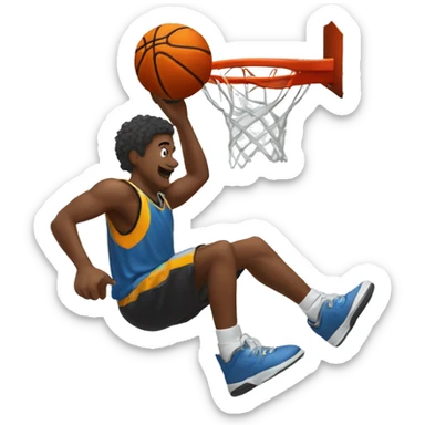 someone dunking on a basketball hoop sticker