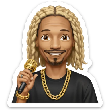 snoop dog with microphone sticker