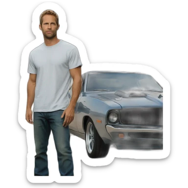 voiture fast and furious paul walker sticker