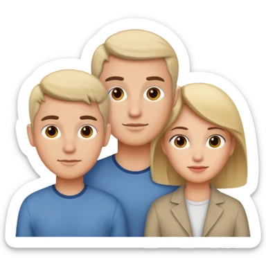 Threesome male male female  sticker