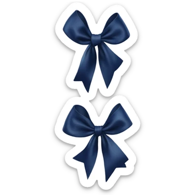 navy bow  sticker