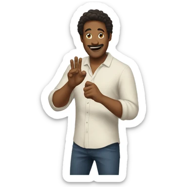 oh yeah i get it man gesturing with hands sticker