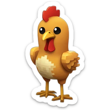Minecraft Chicken sticker