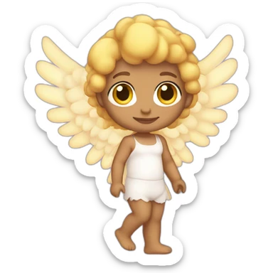 cupid light skin with wings sticker