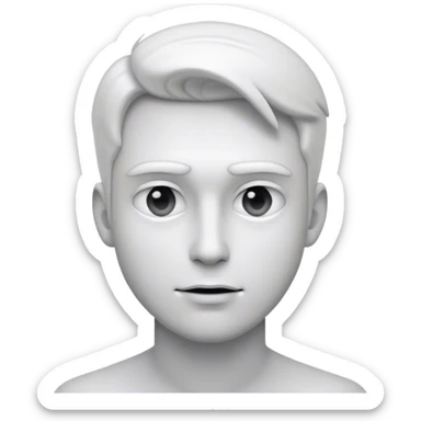 monochrome portrait of a man sticker