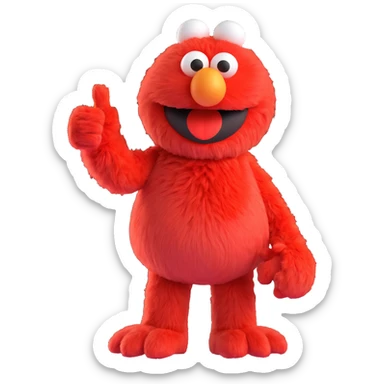 Elmo giving a thumbs up sticker