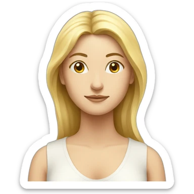 white woman meditate awaken sticker