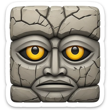 stone face totem sticker