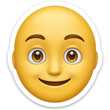 Classic emoji face looking to the side sticker