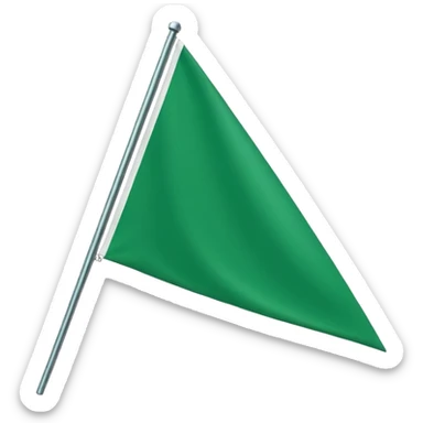 Green triangle flag sticker