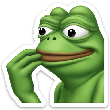 pepe frog sending a kiss sticker