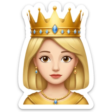 Queen with the number 67 all around her sticker