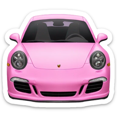 Pink porshe sticker