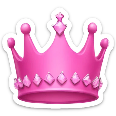 pink princess crown sticker