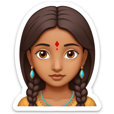 Cute Indian girl sticker
