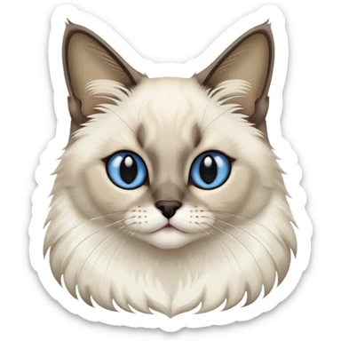 Blue seal point Balinese cat sticker