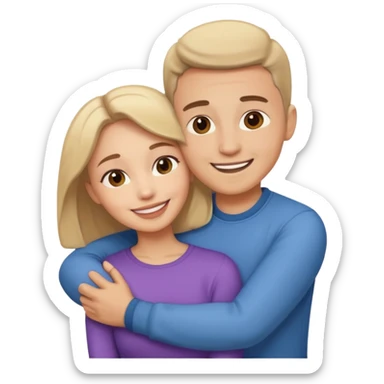 Couple hug sticker