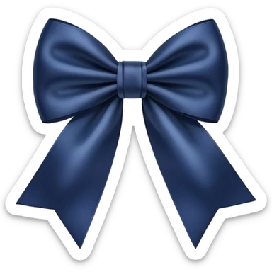 Dark Navy blue bow sticker