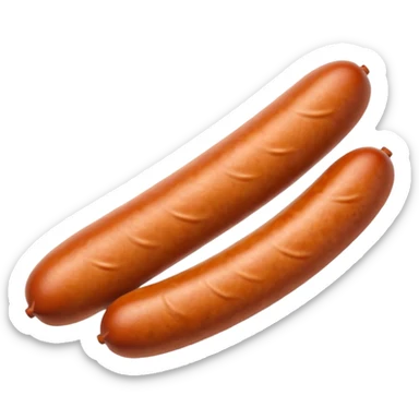 sausage white tip sticker
