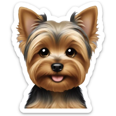 Yorkie puppy sticker