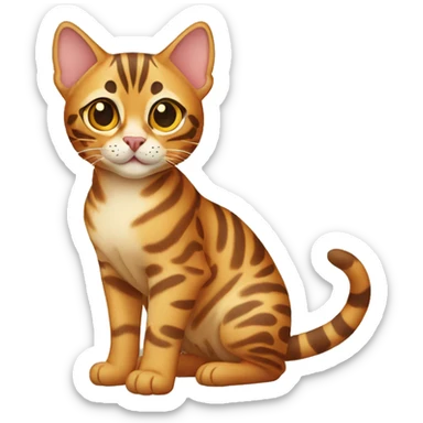Bengal cat full-body sticker
