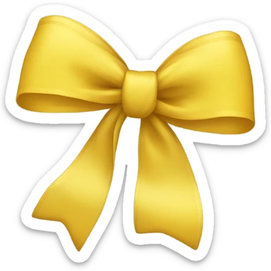 Yellow bow sticker