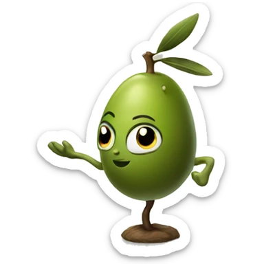 An olive with magic powers sticker