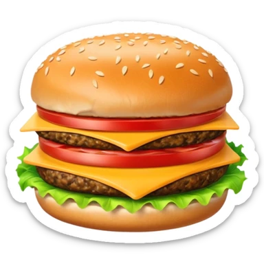 Double meat burger sticker
