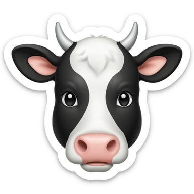 draw this emoji whit just line 🐮 sticker