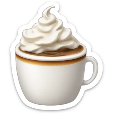 Coffe with whipped cream  sticker