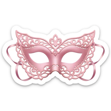 Light pink lace mask sticker