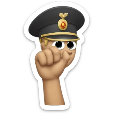 rome soldier muscular salute hand sticker