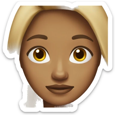 Brown long hair blue eyes medium to light skin town woman sticker