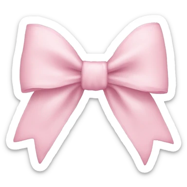 Pastel pink bow sticker