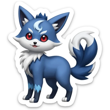 Meowstic-Zorua-Absol-Zangoose-fusion, full body sticker