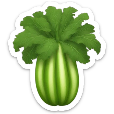 Zucchini ostrich sticker