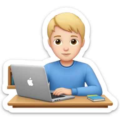 cute library with laptop in it sticker