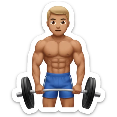 HOMBRE HACIENDO EJERCICIO SIN FONDO sticker