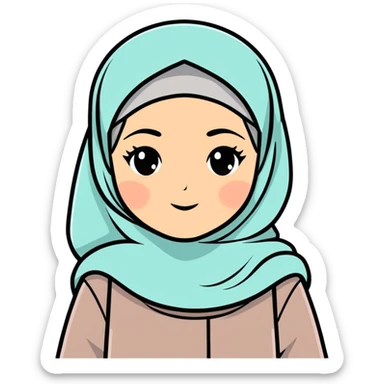 girl with hijab sticker