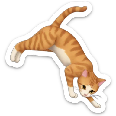 Cat acrobatics sticker
