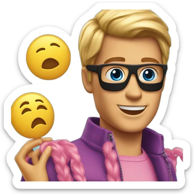 k blue letter from the barbie movie for ken sticker