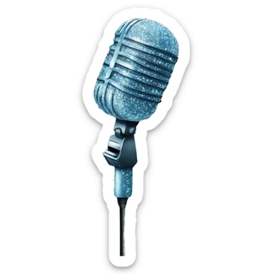 Sparkly microphone  sticker