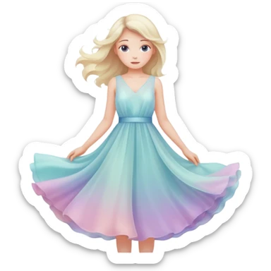 Can you make it more abstract and with pastel colors? sticker