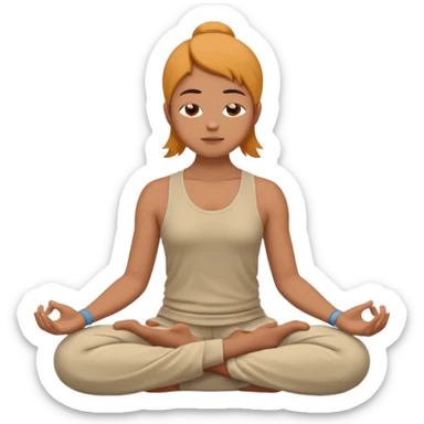 person meditating cross-legged sticker
