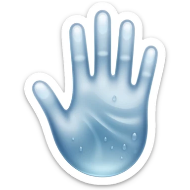 An emoji of foggy condensation on a glass surface. A slightly blurred, misty texture with some clear streaks where fingers have drawn or wiped. Soft, cool-toned colors to represent moisture and fog effect, sticker