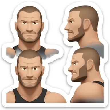 Randy Orton wwe superstar le plus réaliste possible  sticker