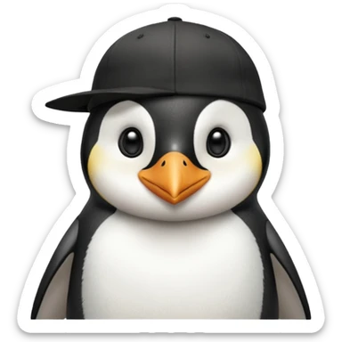 Stupid Penguin with cap sticker