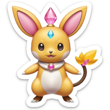 Raichu-Emolga-Victini-Diancie-fusion sticker