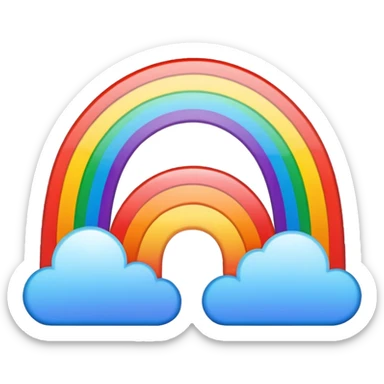 Sunset Rainbow sticker