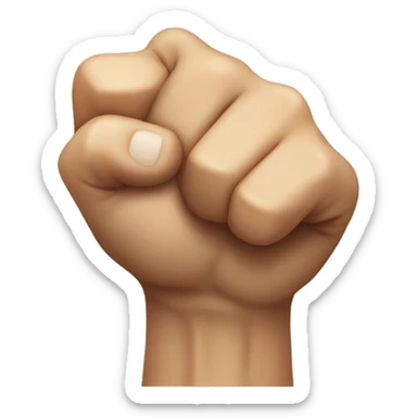 fist with thumb sticking out  sticker
